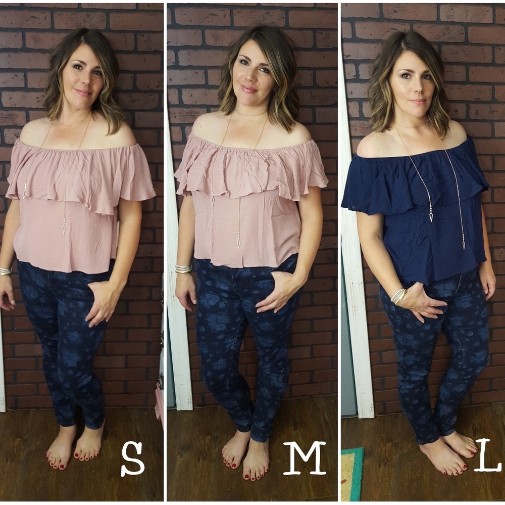 Off-shoulder Ruffle Tops 🌻 Boho 🌻 - Picture 2 of 2